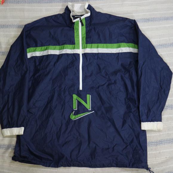 Vintage NIKE Back Vent Half Zip Windbreaker Jacket Sz XXL - Picture 1 of 8